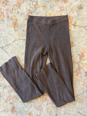 Barefoot Dreams Ribbed Knit Leggings - Brown